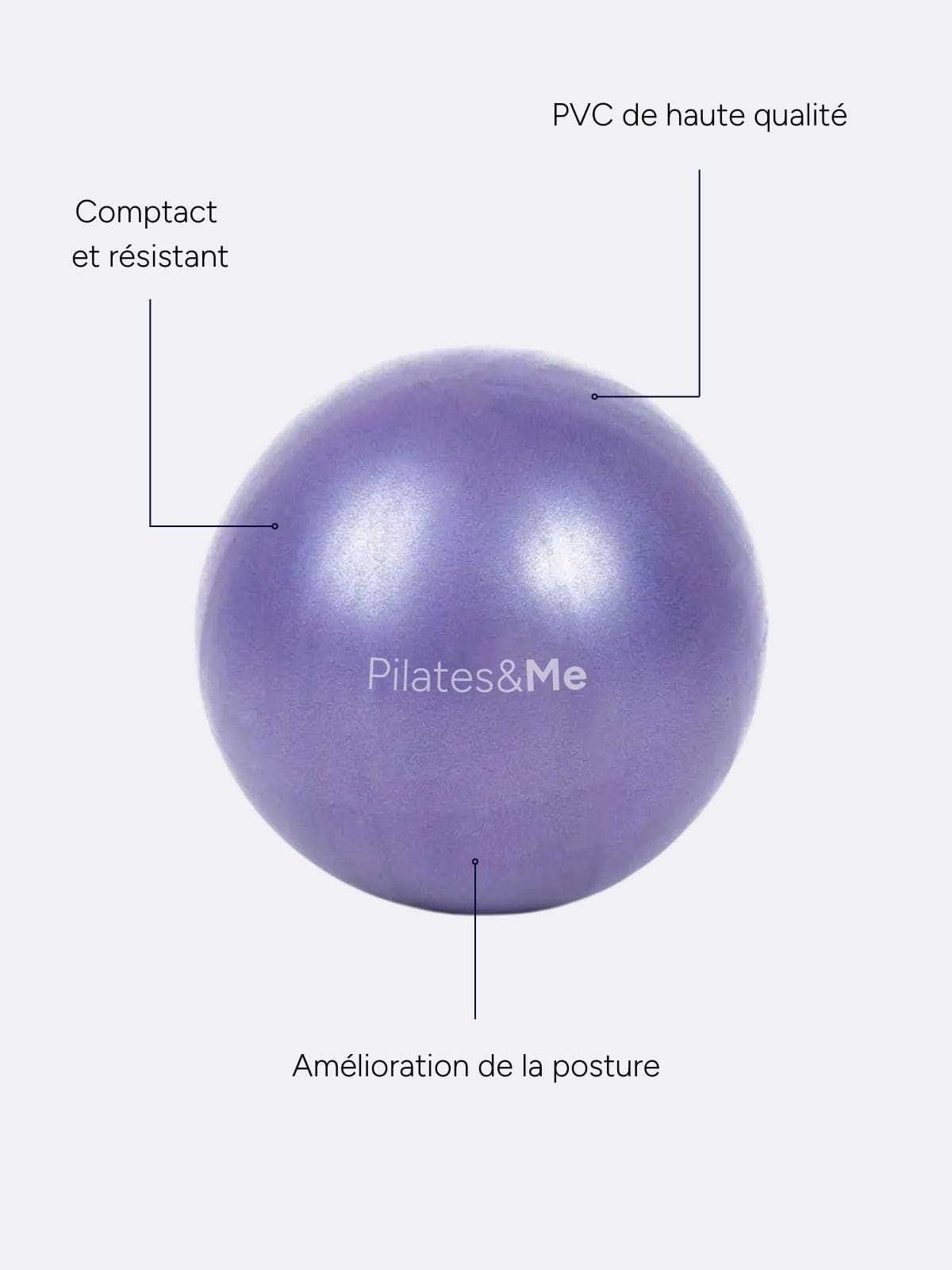 Ballon Pilates mauve 25 cm